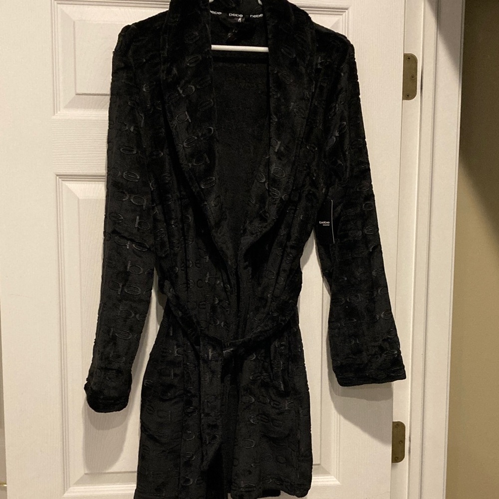 Elegant Black Bebe Women's small Robe